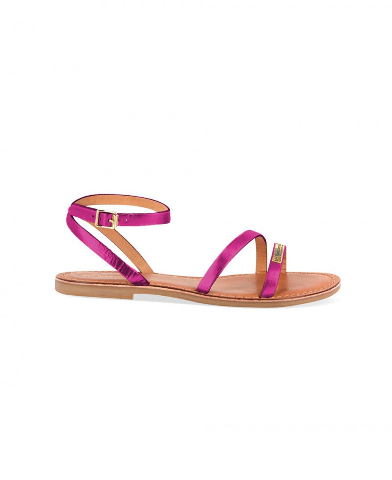 Sandales plates Les Tropeziennes HANAK Ankle-strap Fushia Femme|JDJH-28583560